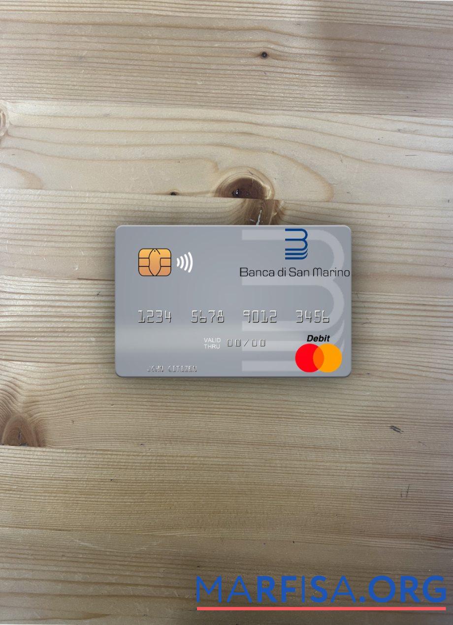 Realistic San Marino Banca di San Marino mastercard photolook front sample